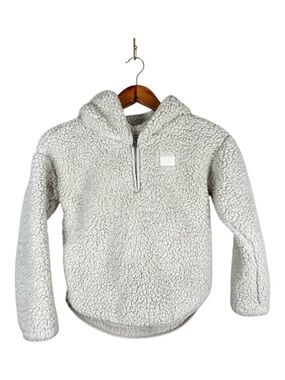 Abercrombie Kids Teddy Bear Fleece Sherpa Fur Hoodie Pullover Jacket Oatmeal